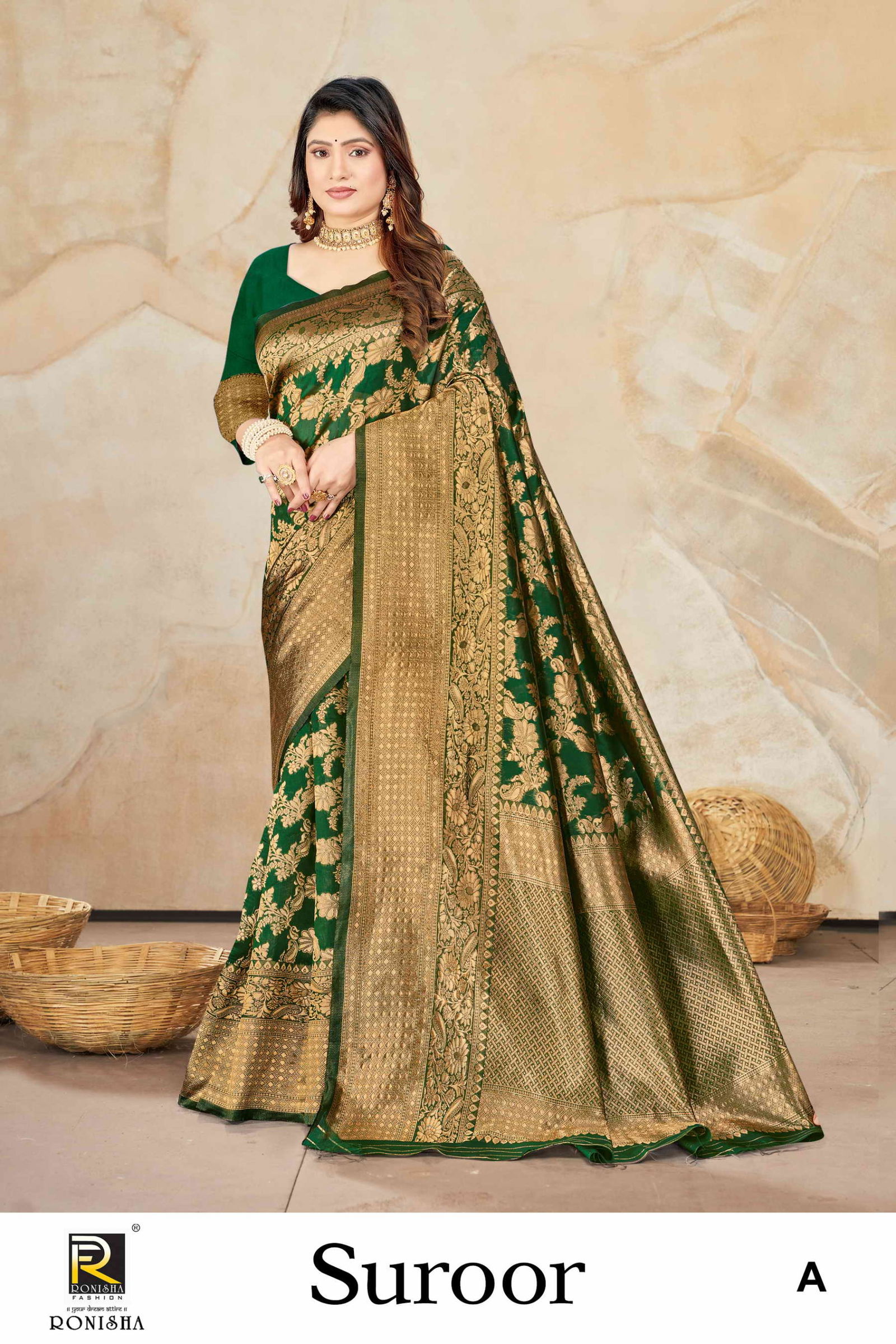 Suroor By Ronisha Designer Banarasi Silk Sarees Wholesale Clothing Suppliers In India
